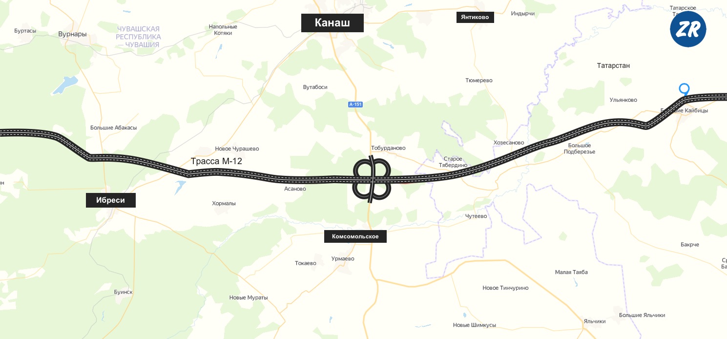 Дорога м12 в чувашии карта