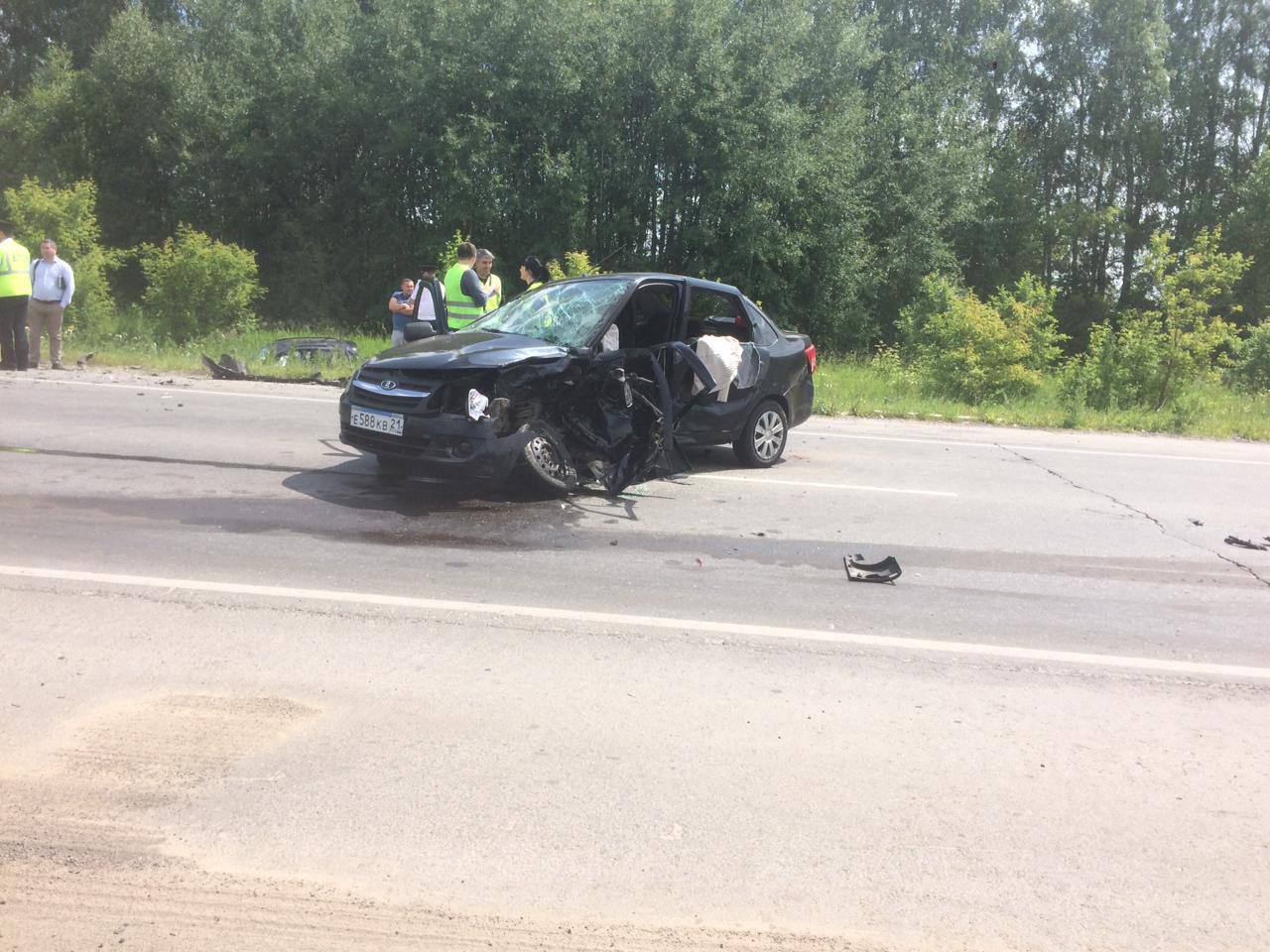 Гранта» угодила в смертельное ДТП при неудачном развороте у Ишлеи -  Чебоксары