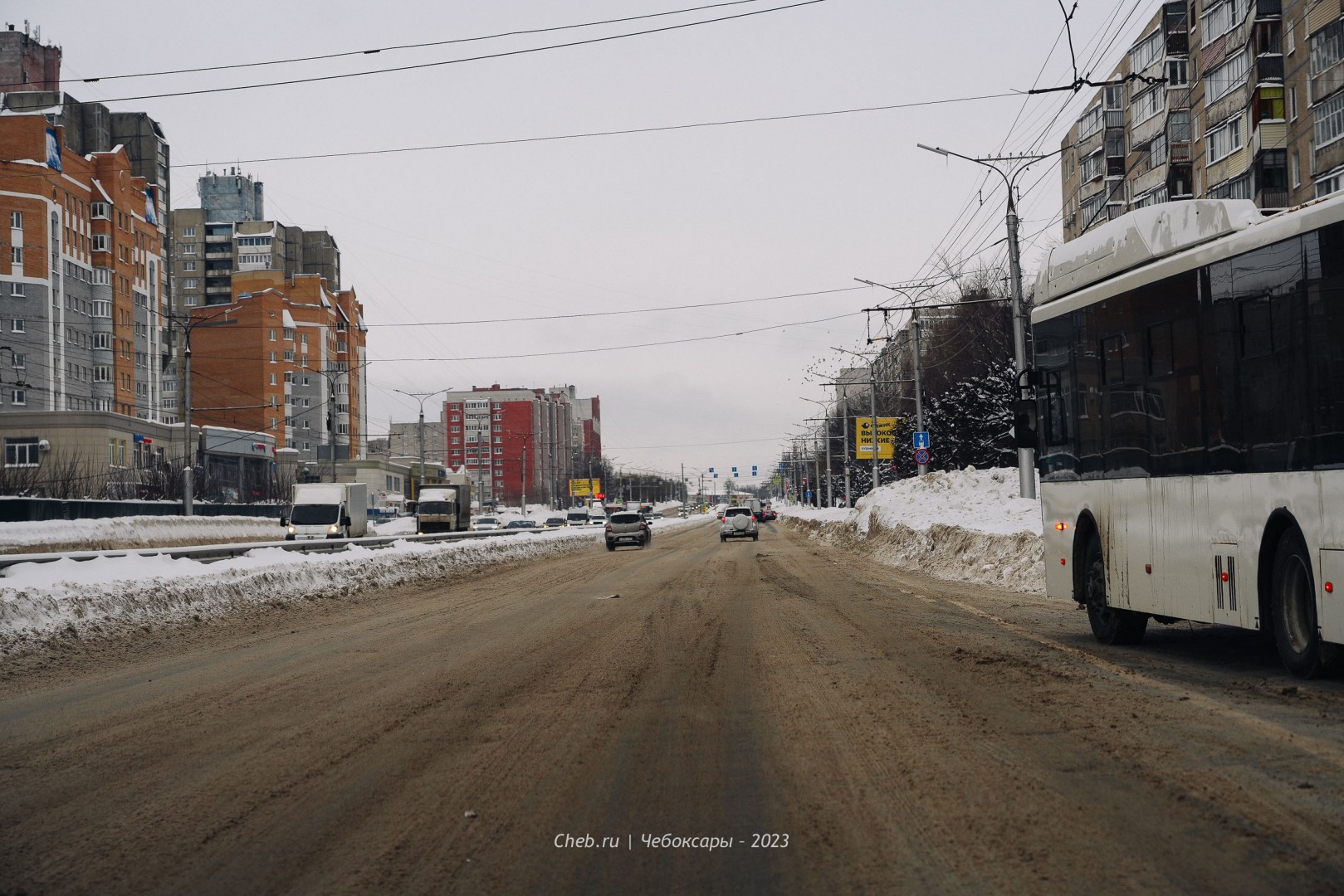 Фоторепортаж: Прокуратура встревожена медлительной очисткой чебоксарских  дорог от снега