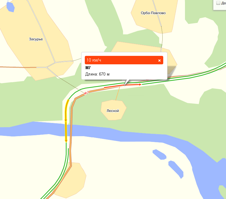 Карта пробок нижегородской области м7