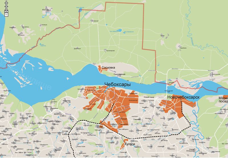 Карта россии чебоксары на карте