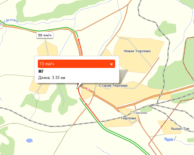 Карта пробок нижегородской области м7